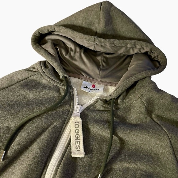 Joggies Charcoal Gray Adult Unisex Footless Hoodie Onesie Pajamas, Small - Picture 6 of 9